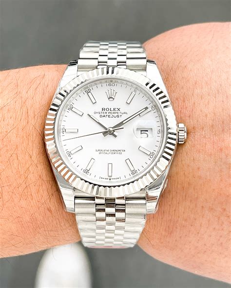 rolex datejust white gold and diamond women& 39|rolex datejust 41 126334.